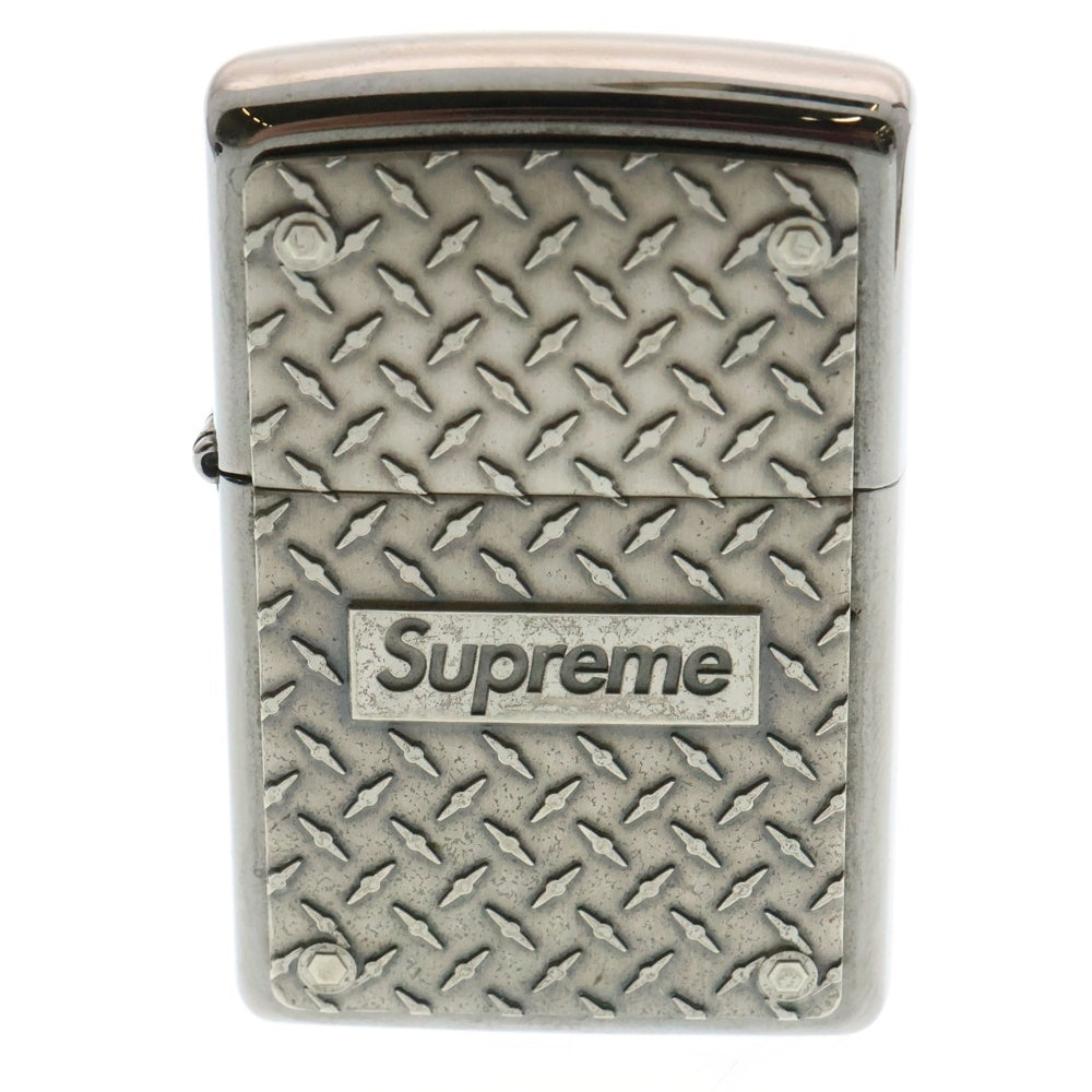 SUPREME(シュプリーム) 19SS Diamond Plate Zippo Metal ダイアモンド プレート ジッポ メタル シルバー