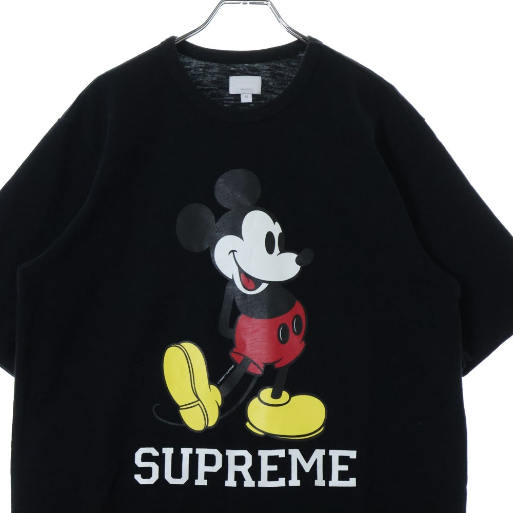SUPREME(シュプリーム) 09AW ×Disney Mickey Mouse Tee ディズニー ミッキーマウス プリント クルーネック 半袖Tシャツ カットソー ブラック