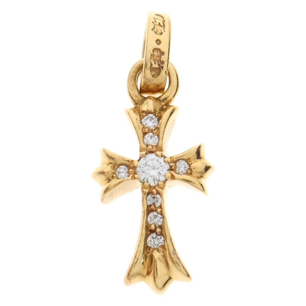 CHROME HEARTS(クロムハーツ) 22K CRS BBYFAT P/DIA ベイビーファットクロス PAVEダイヤ ペンダントトップ ゴールド BCA035