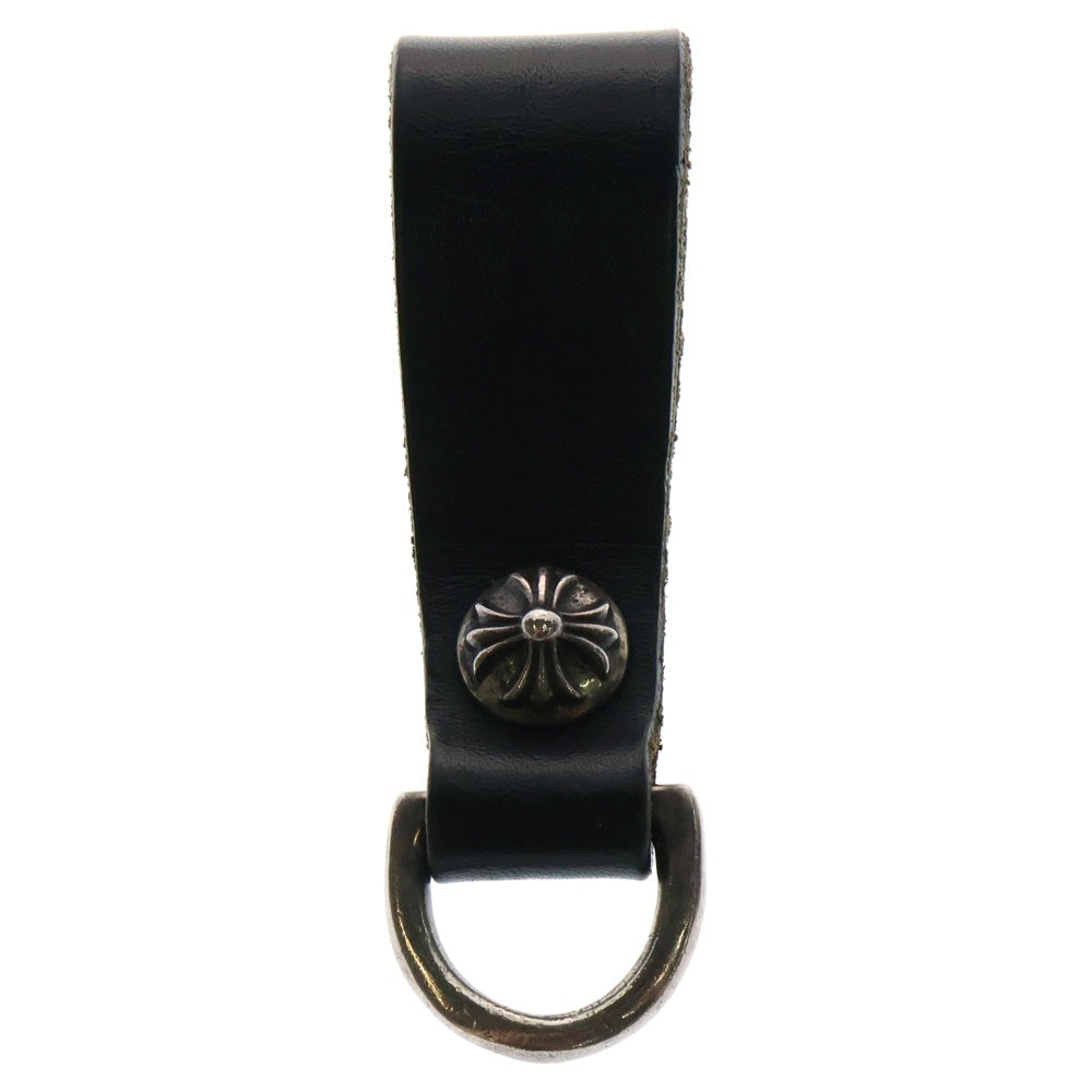 CHROME HEARTS(クロムハーツ) BELT LOOP D RING Dリング クロスボールベルトループ ブラック/シルバー BCA415