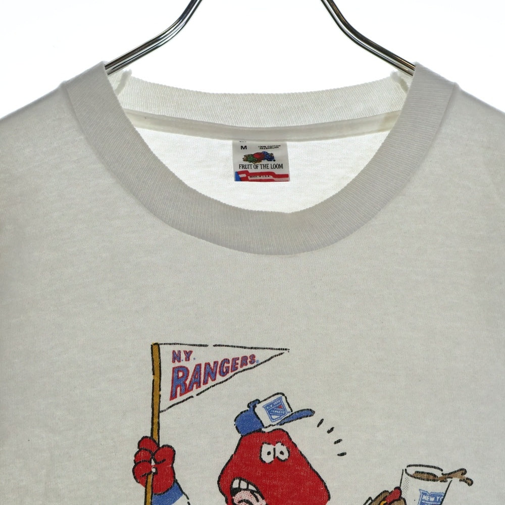 VINTAGE(ヴィンテージ) 80S NEW YORK RANGERS SAURUS TEE ニューヨーク レンジャーズ サウルス プリント クルーネック 半袖 Tシャツ カットソー ホワイト