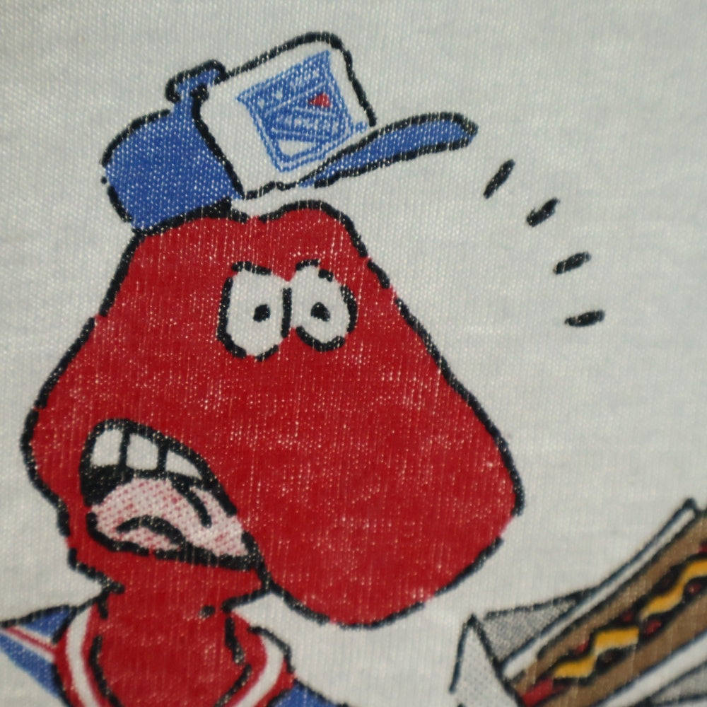 VINTAGE(ヴィンテージ) 80S NEW YORK RANGERS SAURUS TEE ニューヨーク レンジャーズ サウルス プリント クルーネック 半袖 Tシャツ カットソー ホワイト
