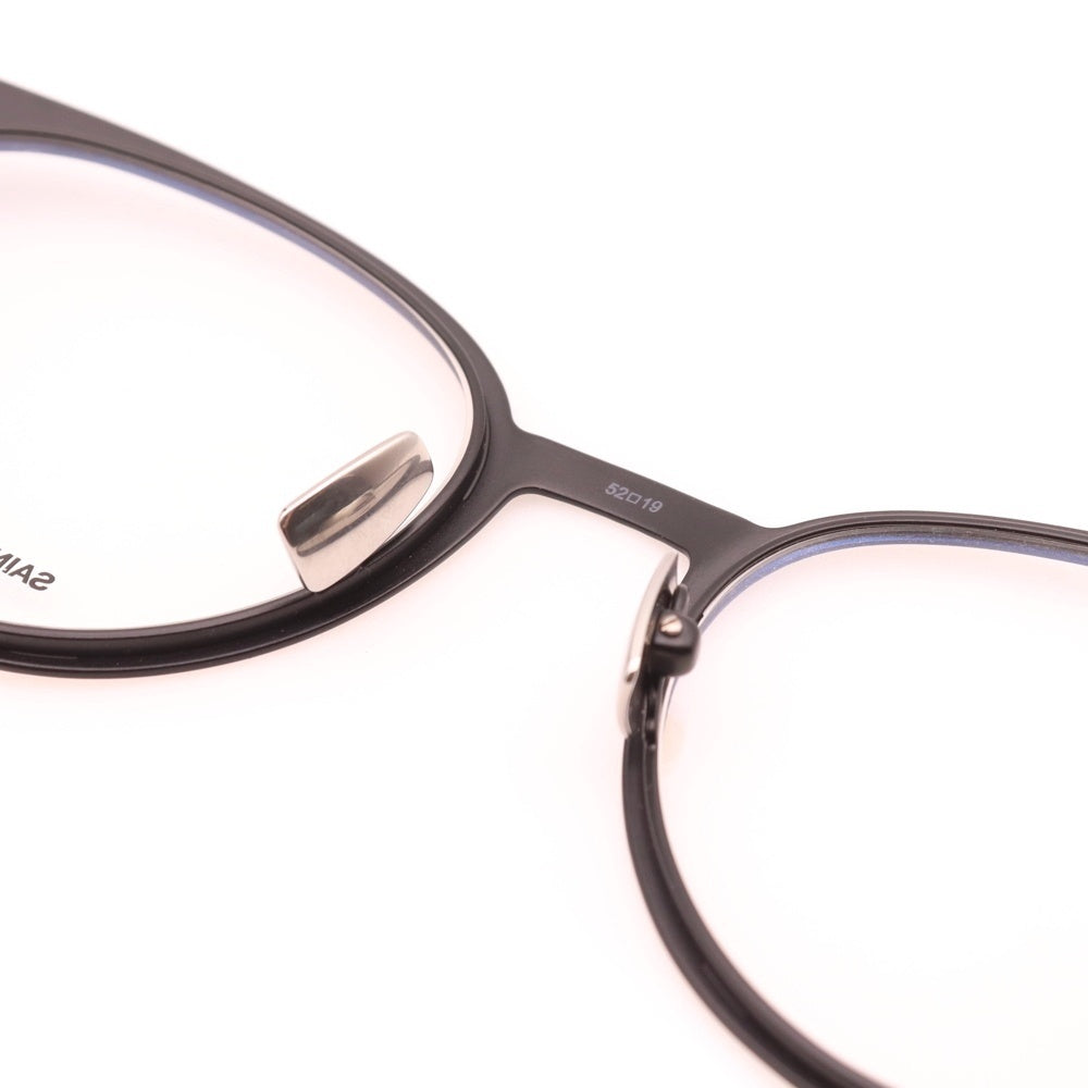 SAINT LAURENT PARIS(サンローランパリ) カサンドラ メタルフレーム ラウンドシェイプ メガネ アイウェア ブラック SL M045