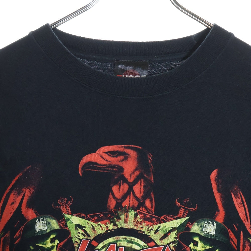VINTAGE(ヴィンテージ) 00S VINTAGE SLAYER 2006 TUOR SHOOT ヴィンテージ スレイヤー ツアー 両面アームプリント クルーネック コットン 長袖Tシャツ カットソー ブラック