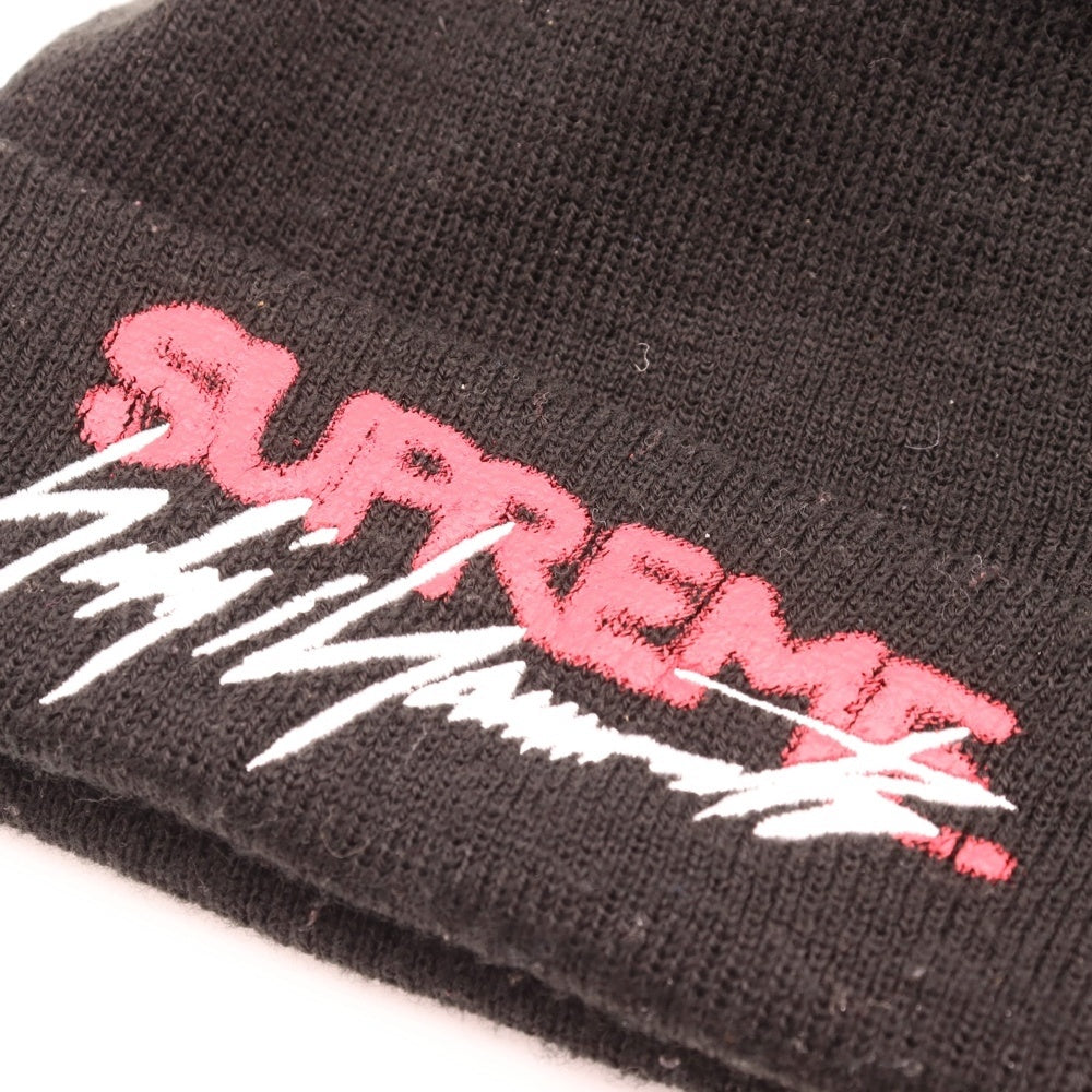 SUPREME(シュプリーム) 20AW ×Yohji Yamamoto × NEW ERA Beanie ヨウジ ヤマモト ニューエラ アクリル ロゴエンブロイダリー ニット キャップ ビーニー 帽子 ブラック