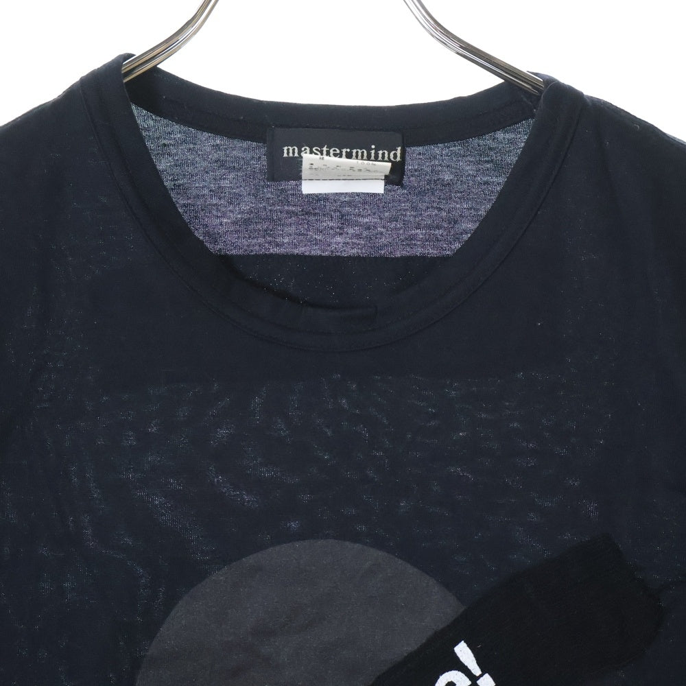 mastermind JAPAN(マスターマインドジャパン) SENSE別注 FUCKIN THE NOISE フロントスカルプリント クルーネック コットン 半袖Tシャツ カットソー ブラック