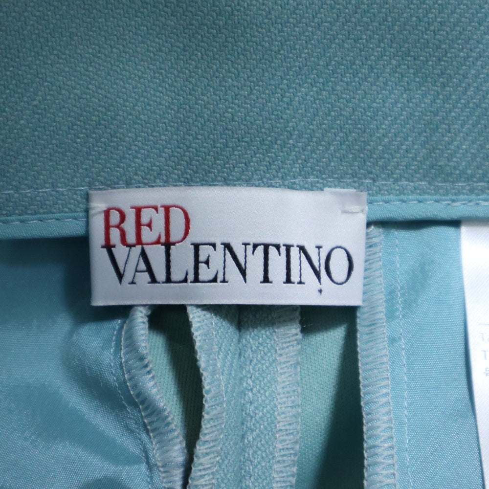 RED VALENTINO(レッド ヴァレンティノ) サイドジップ フェイクレイヤード キュロットパンツ ブルー レディース