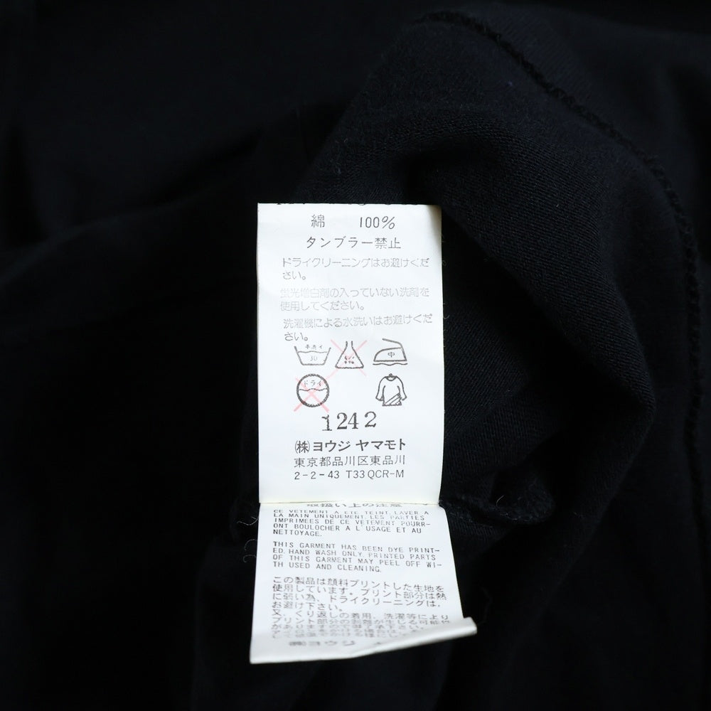Y's for men(ワイズフォーメン) GOZILLA TEE ゴジラ プリント 半袖Tシャツ カットソー ブラック MV-T73-065