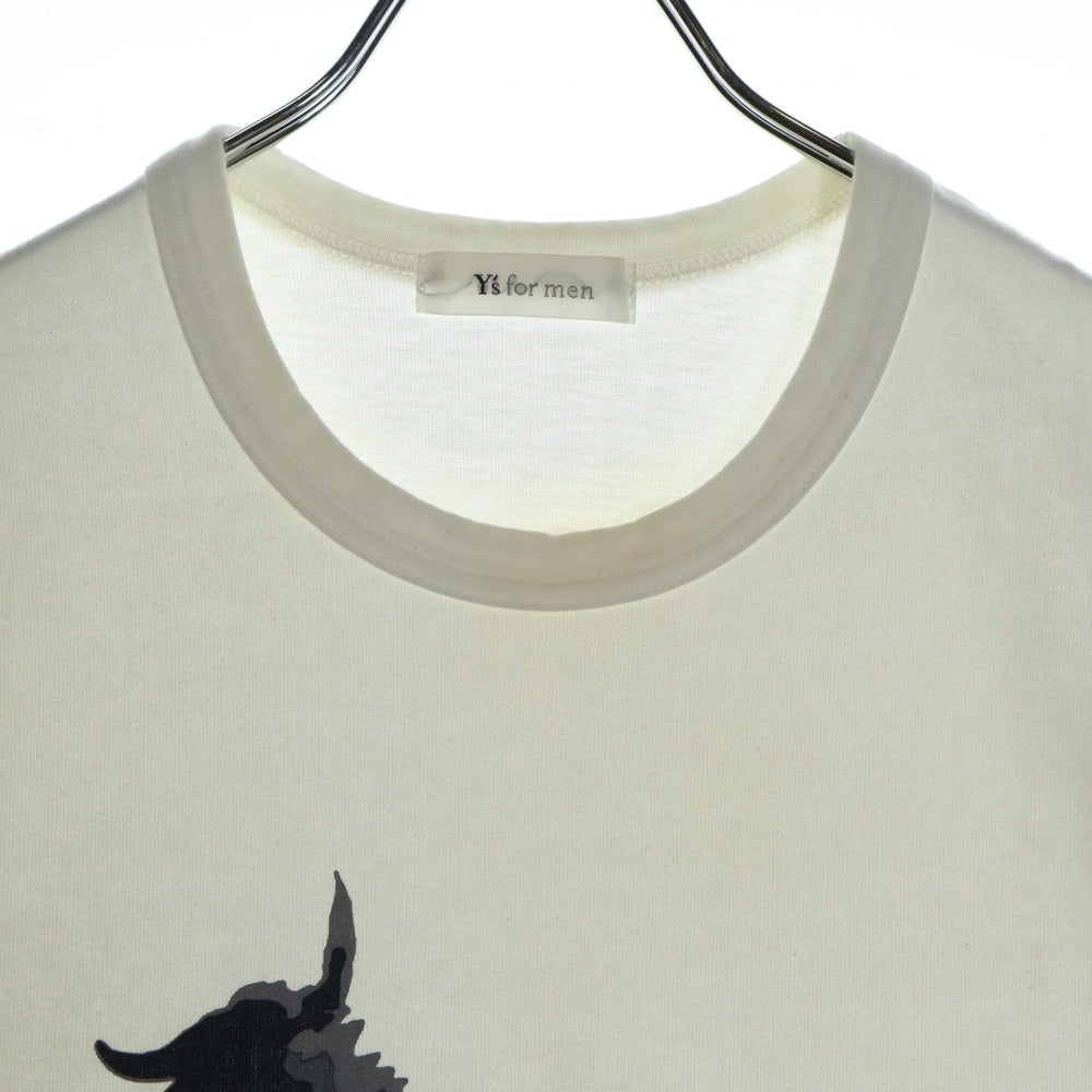Y's for men(ワイズフォーメン) GOZILLA TEE ゴジラ プリント 半袖Tシャツ カットソー ホワイト MV-T73-065