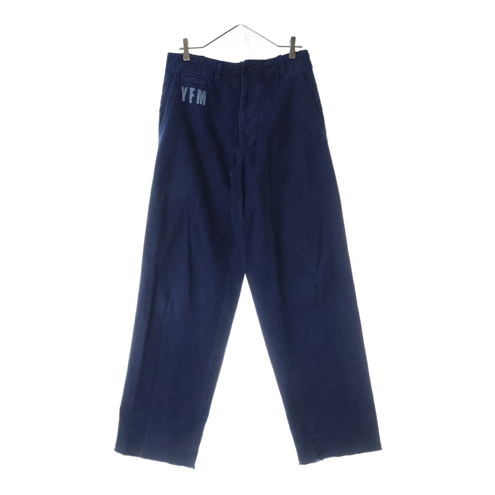 Y's for men(ワイズフォーメン) コットン ロゴプリント ミリタリー デニムパンツ インディゴ MC-P02-005