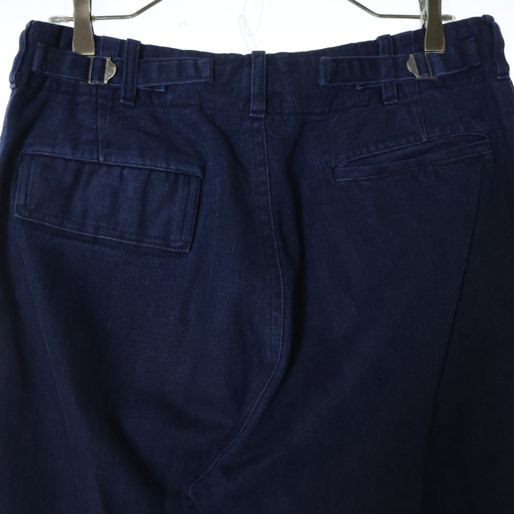 Y's for men(ワイズフォーメン) コットン ロゴプリント ミリタリー デニムパンツ インディゴ MC-P02-005