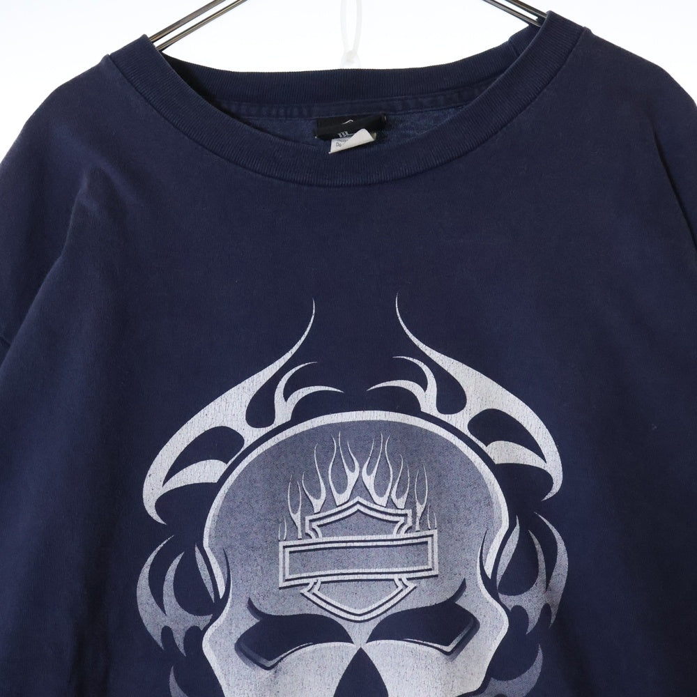 VINTAGE(ヴィンテージ) 00S VINTAGE HARLEY DAVIDSON CENTRAL TEXAS L/S TEE ヴィンテージ ハーレーダビッドソン セントラル テキサス クルーネック 長袖Tシャツ カットソー ネイビー