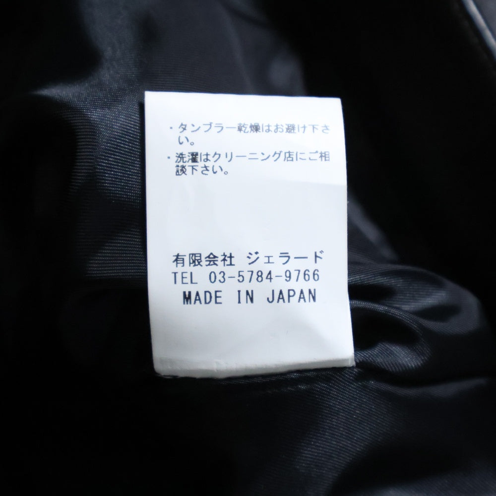 JELADO(ジェラード) 44 LEATHER JACKET ホースハイド大戦モデル レザージャケット 月桂樹ボタン ブラック JP94409