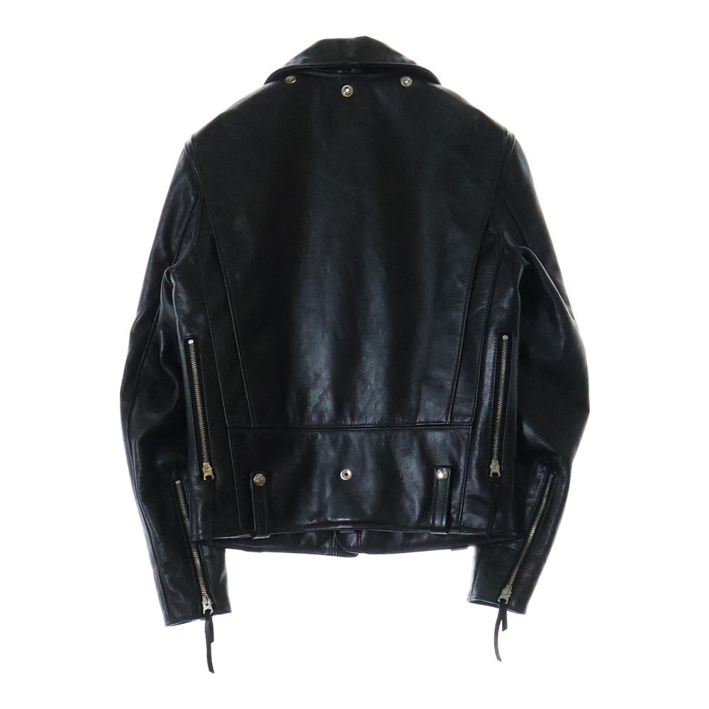 THE REAL McCOY'S(ザリアルマッコイ) BUCO J-24 COMBINATION TANNED LEATHER JACKET ホースハイド コンビ鞣し ダブルライダース レザージャケット ブラック BJ19003