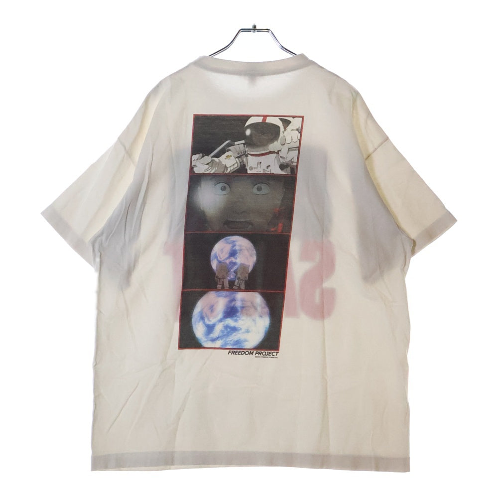 SAINT MICHAEL(セントマイケル) 24SS FREEDOM フリーダム 両面プリント クルーネック カットソー 半袖Tシャツ ホワイト SM-YS8-0000-C20