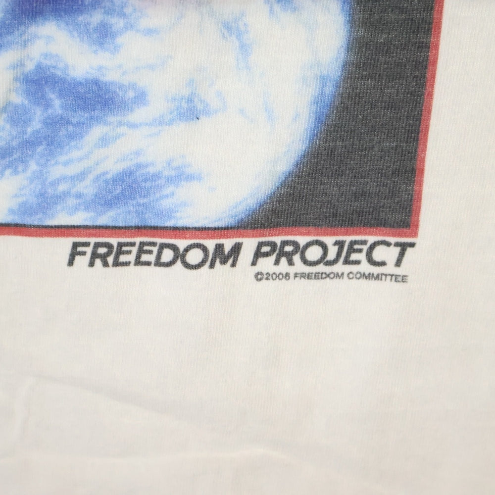 SAINT MICHAEL(セントマイケル) 24SS FREEDOM フリーダム 両面プリント クルーネック カットソー 半袖Tシャツ ホワイト SM-YS8-0000-C20