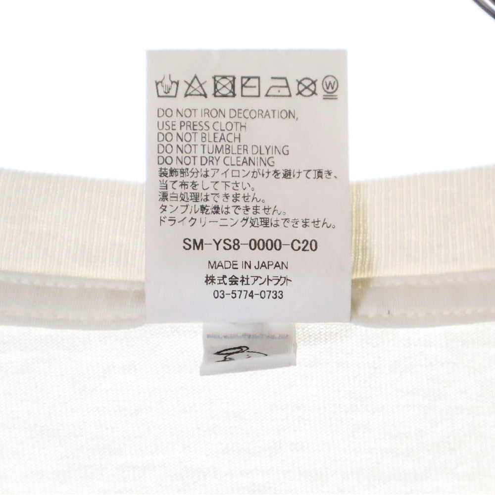 SAINT MICHAEL(セントマイケル) 24SS FREEDOM フリーダム 両面プリント クルーネック カットソー 半袖Tシャツ ホワイト SM-YS8-0000-C20