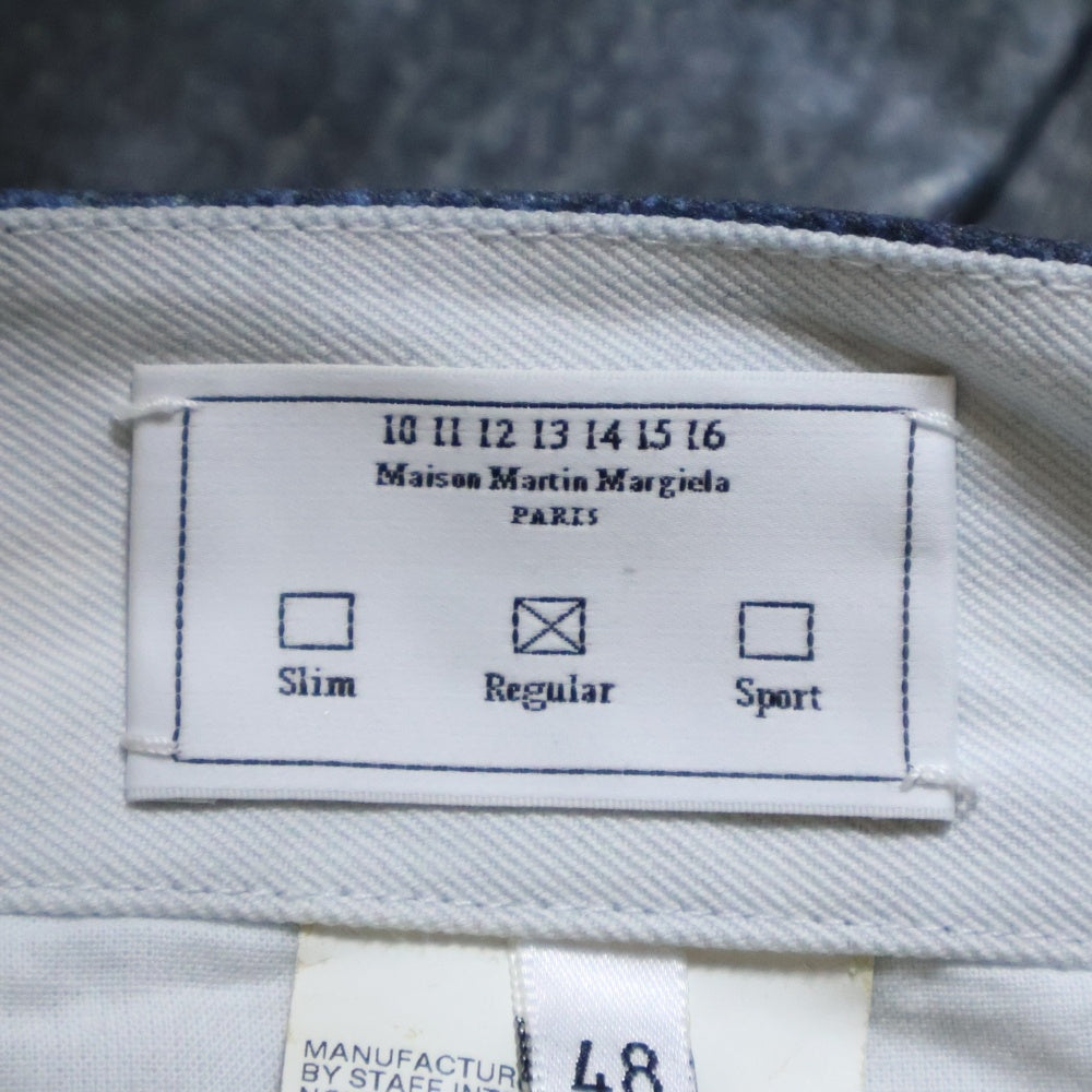 Maison Margiela 10(メゾン マルジェラ) 12SS Transfer Denim Printing Pants 転写 デニム プリント パンツ インディゴ S30LA0054