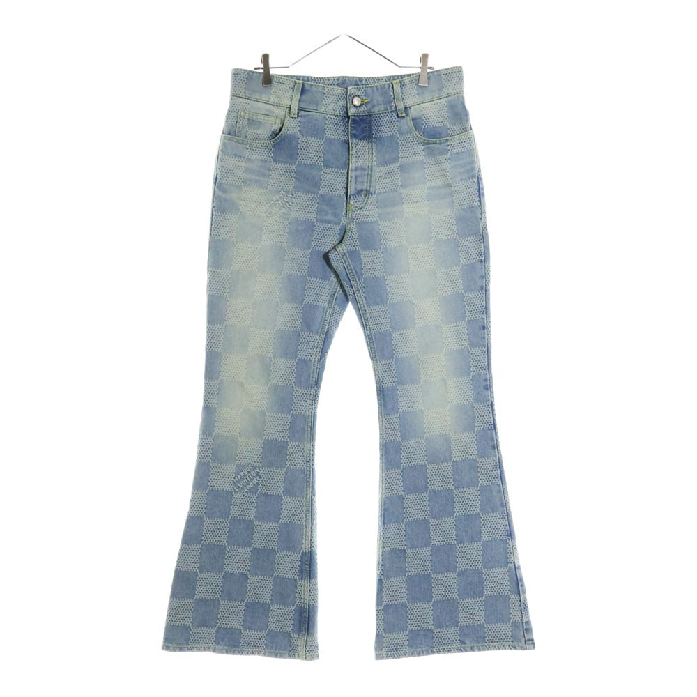 LOUIS VUITTON(ルイヴィトン) 24SS Damier Boots Cat Denim Pants ダミエ ブーツカット デニムパンツ インディゴ RM241 GRT HQD70E