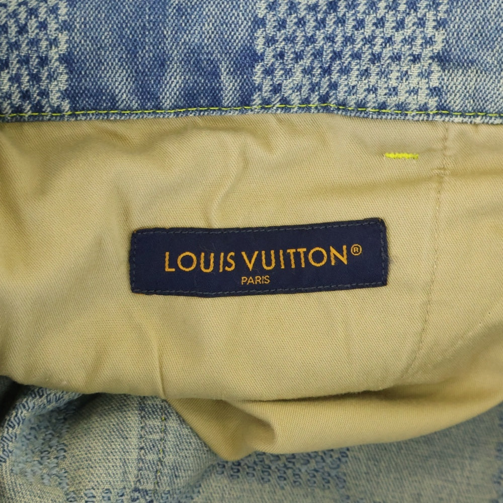LOUIS VUITTON(ルイヴィトン) 24SS Damier Boots Cat Denim Pants ダミエ ブーツカット デニムパンツ インディゴ RM241 GRT HQD70E