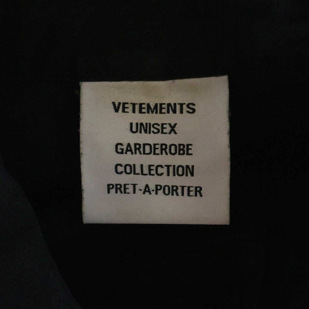VETEMENTS(ヴェトモン) DOUBLE ANARCHY LOGO SHIRT ダブル アナーキー ロゴ 長袖シャツ ブラック UA53SH650B