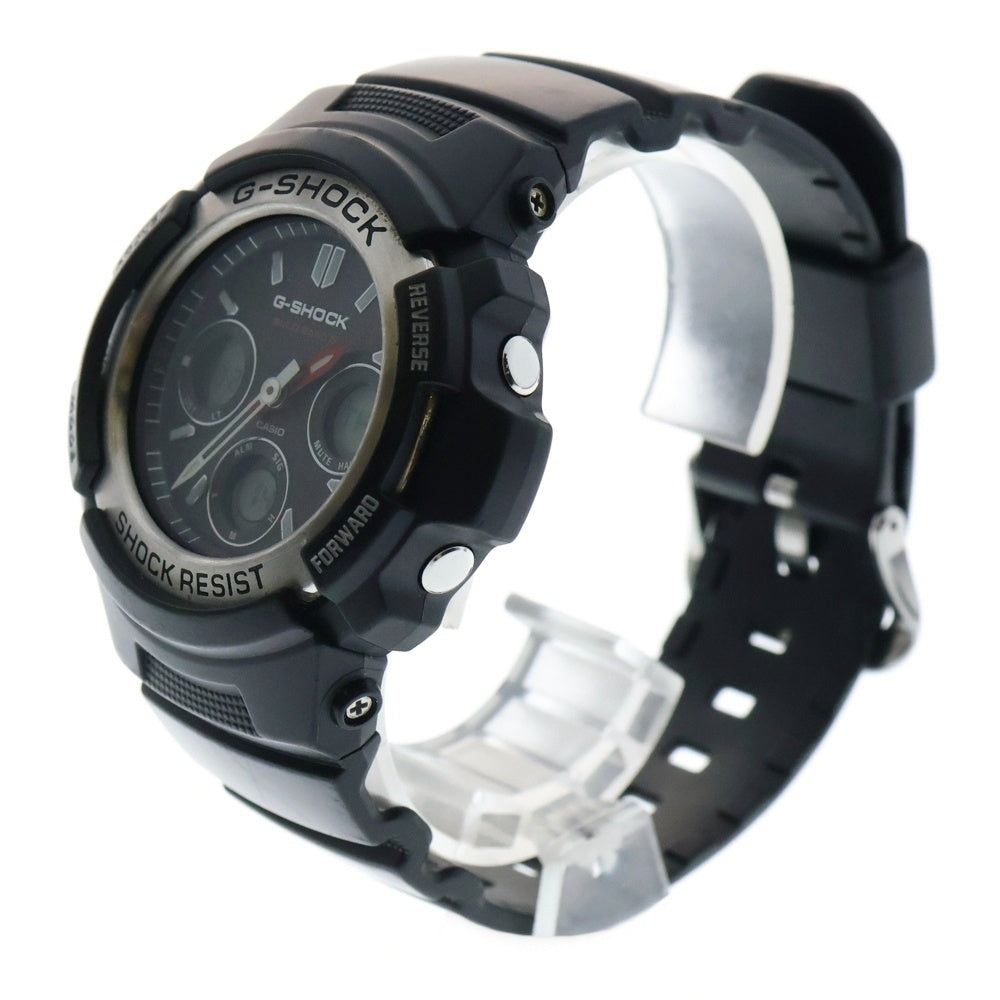 CASIO G-SHOCK(カシオ ジーショック) ソーラー アナデジ 腕時計 ブラック AWG-M100