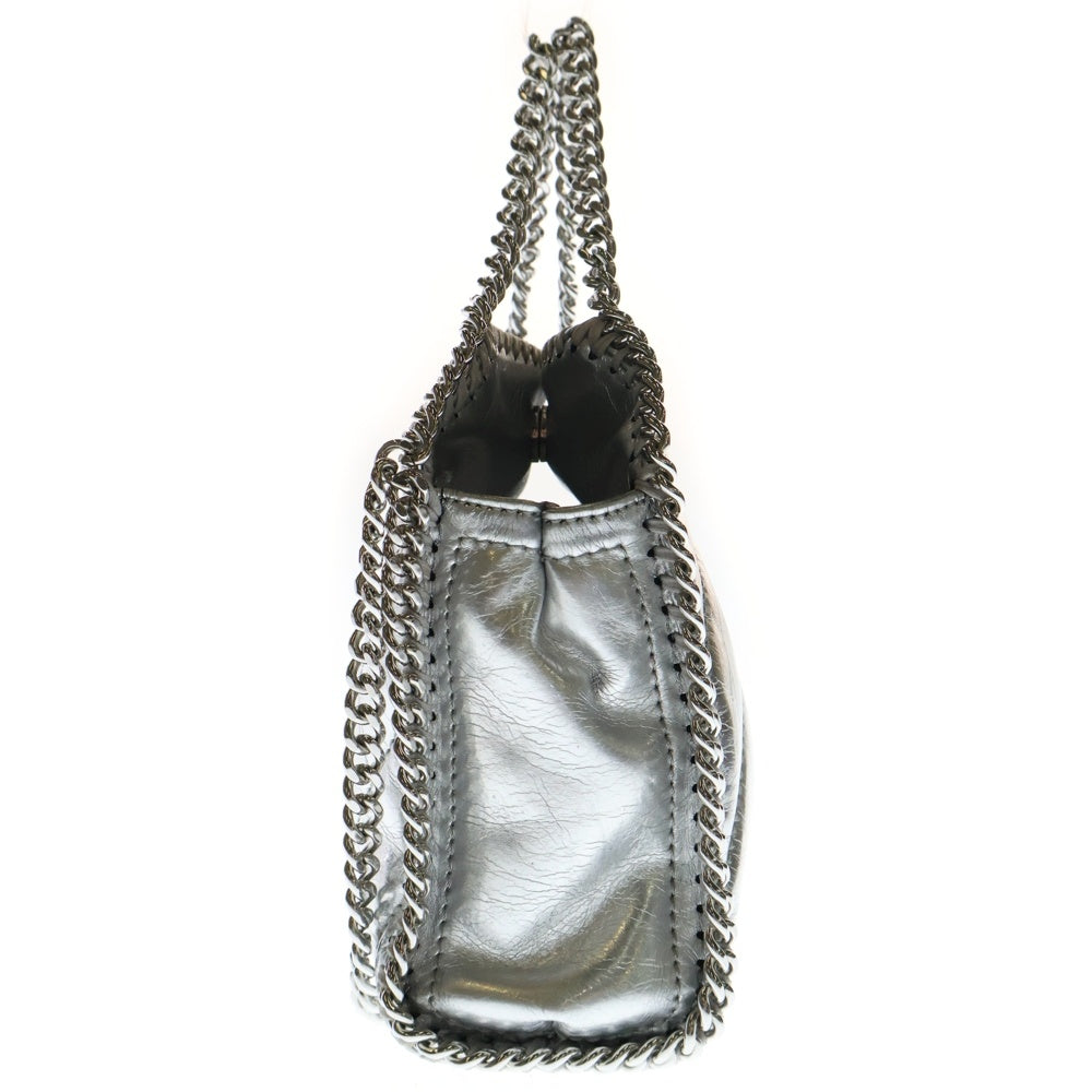 STELLA McCARTNEY(ステラマッカートニー) FALABELLA ファラベラ 2WAY バイアス ステッチ チェーン ショルダー ハンド バッグ レディース シルバー 391698 W8412