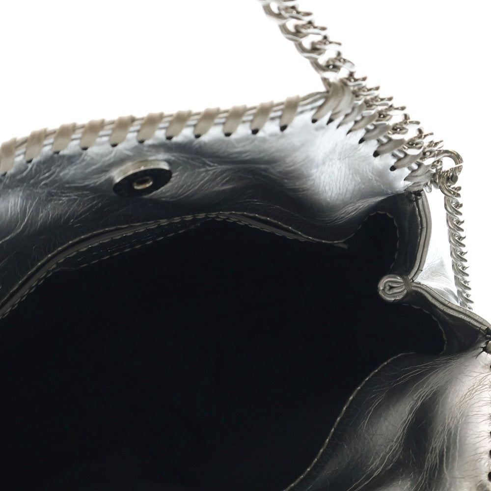 STELLA McCARTNEY(ステラマッカートニー) FALABELLA ファラベラ 2WAY バイアス ステッチ チェーン ショルダー ハンド バッグ レディース シルバー 391698 W8412