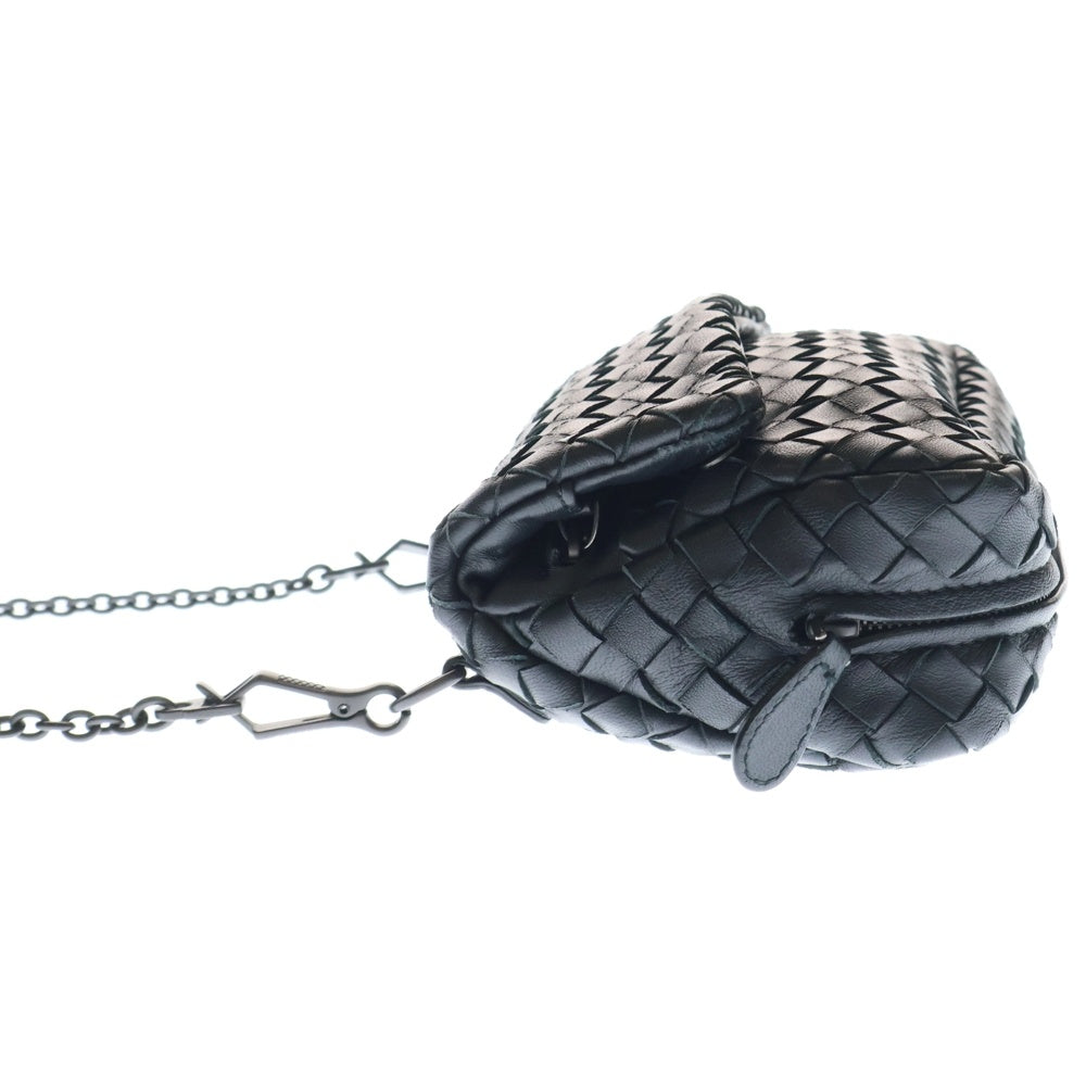 BOTTEGA VENETA(ボッテガヴェネタ) OLIMPIA オリンピア イントレチャート 2WAY チェーン ショルダーバッグ ブラック B08120198B