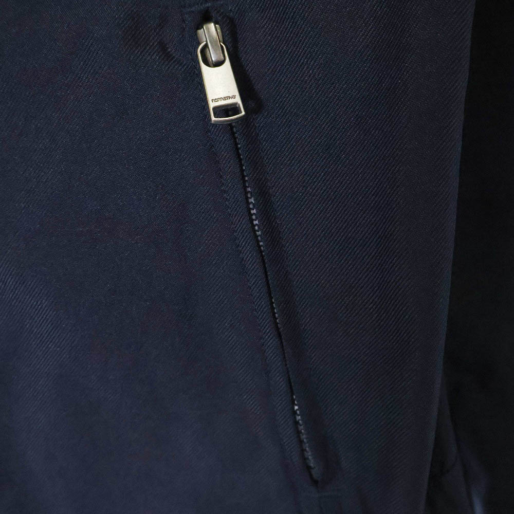 nonnative(ノンネイティブ) RIDER BLOUSON POLY TWILL SHAPE MEMORY ポリツイル ライダー ノーカラーブルゾン ジャケット ネイビー NN-J3914
