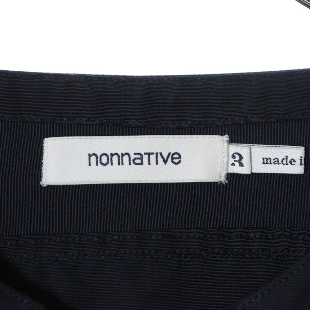 nonnative(ノンネイティブ) CLIMBER L/S SHIRT JACKET C/N 60/40 CLOTH CORDURA コーデュラ クライマー ノーカラー シャツジャケット ネイビー NN-SJ4001