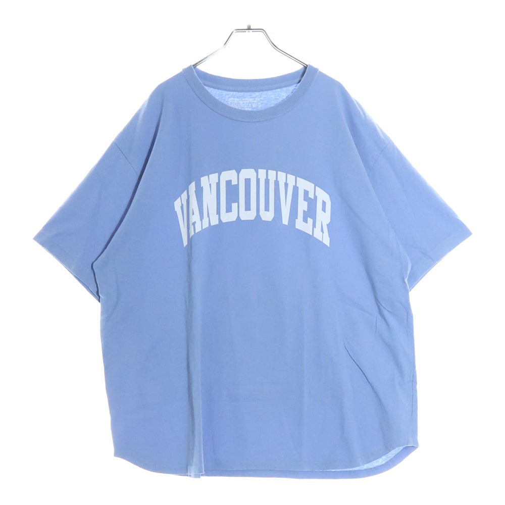 SANDINISTA(サンディニスタ) EASY FIT イージーフィット フロントアーチプリント クルーネック 半袖Tシャツ カットソー ブルー