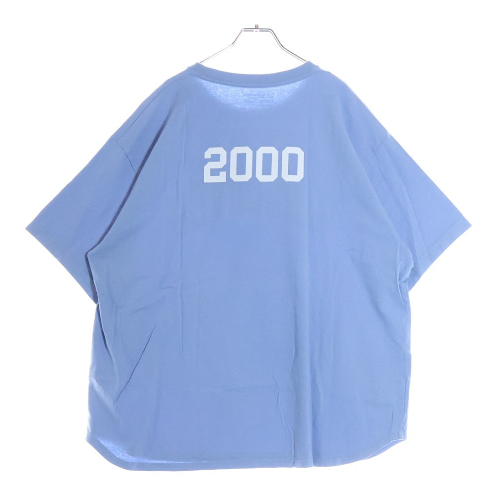 SANDINISTA(サンディニスタ) EASY FIT イージーフィット フロントアーチプリント クルーネック 半袖Tシャツ カットソー ブルー