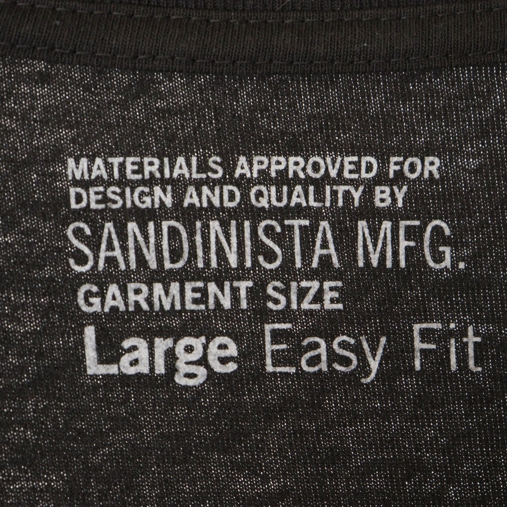 SANDINISTA(サンディニスタ) EASY FIT イージーフィット フロントアーチプリント クルーネック 半袖Tシャツ カットソー ブラウン