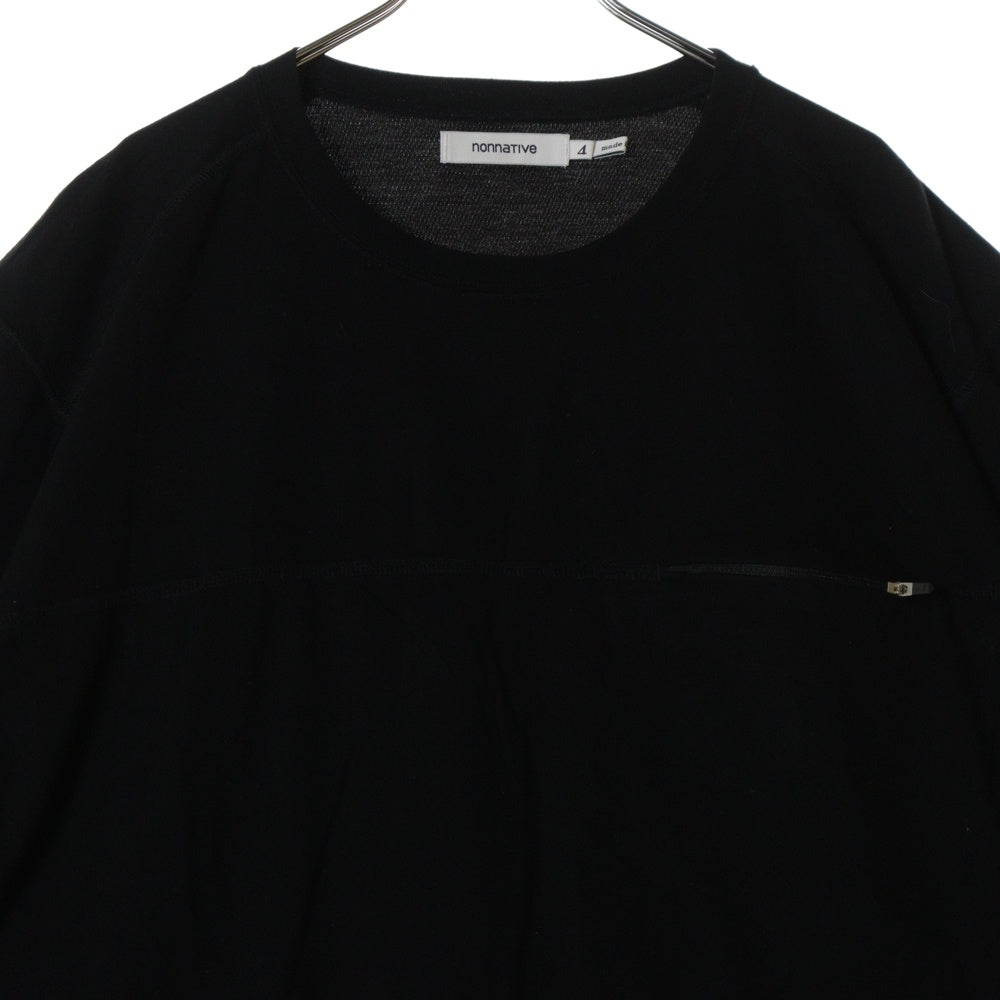 nonnative(ノンネイティブ) JOGGER S/S TEE C/N JERSEY ICE PACK アイスパック フロントジップポケット ジョガー 半袖Tシャツ カットソー ブラック NN-C4221
