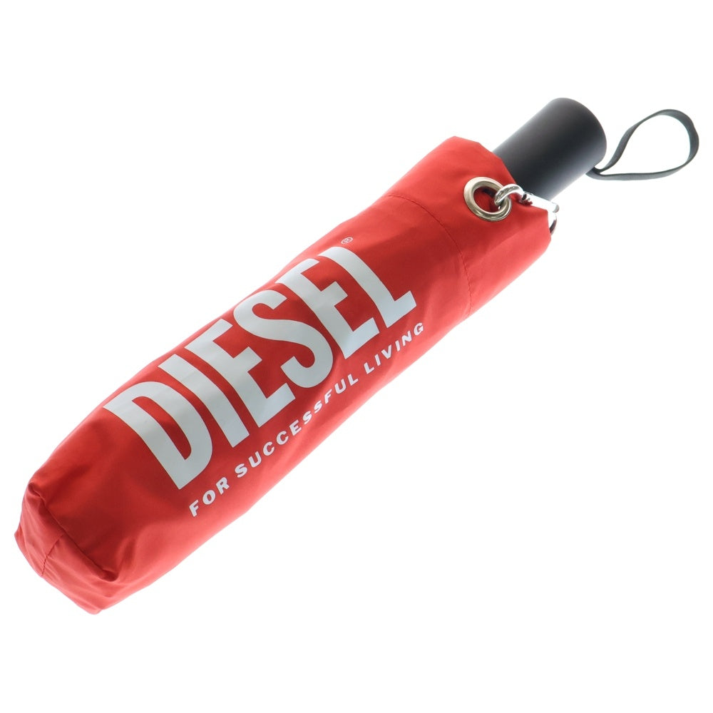 DIESEL(ディーゼル) FOLDING UMBRELLA ロゴデザイン アンブレラ 折り畳み傘 レッド