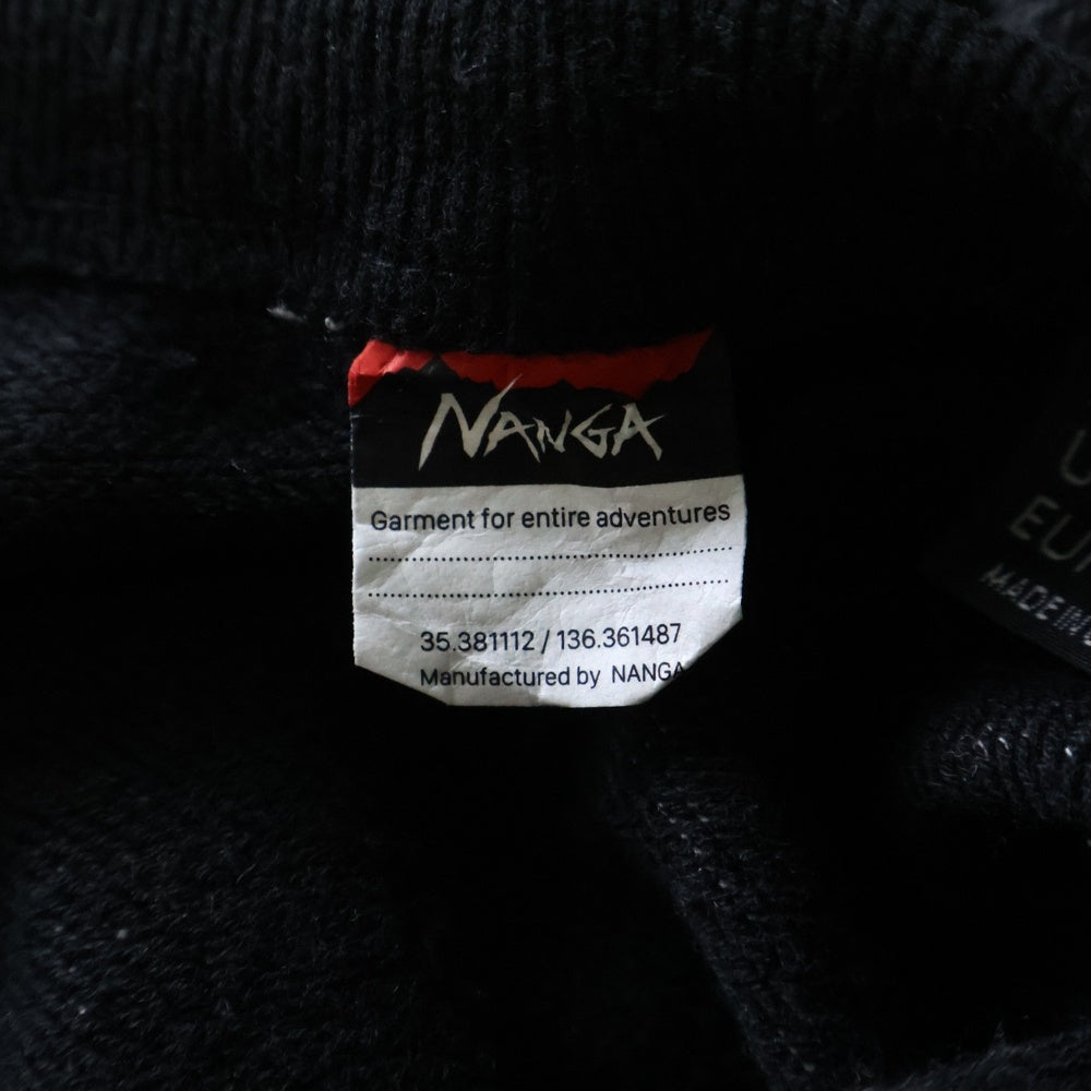 NANGA(ナンガ) ECO HYBRID CREW SWEAT エコ ハイブリッド クルーネックスウェットトレーナー グレー/ブラック NW2241-1F220
