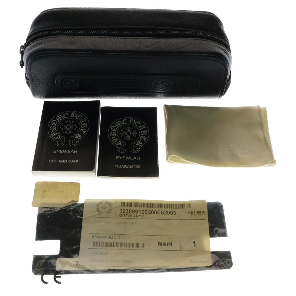 CHROME HEARTS(クロムハーツ) GITTIN ANY ? BSフレアフレーム ウェリントン サングラス メガネ 眼鏡 ブラック