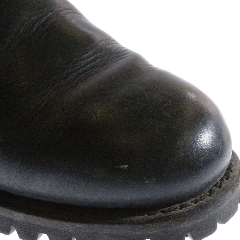 RED WING(レッド ウイング) ロゴプレート付き サイドゴアモーターサイクルブーツ レザーシューズ ブラック 977