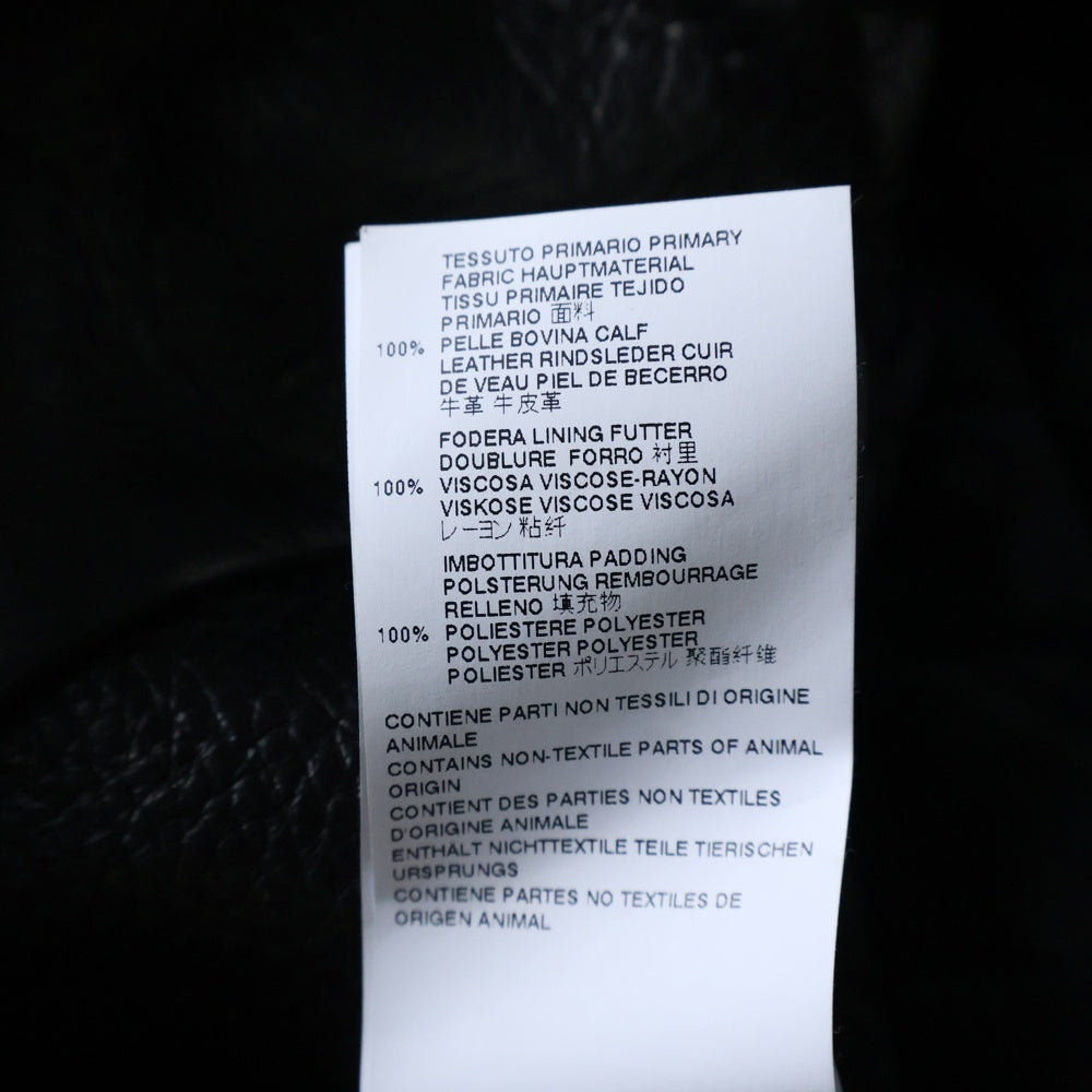 Maison Margiela 10(メゾン マルジェラ) 15AW スエード切替 レザー パッチワーク ダブル ライダースジャケット ブラック S50AM0237 SX9250