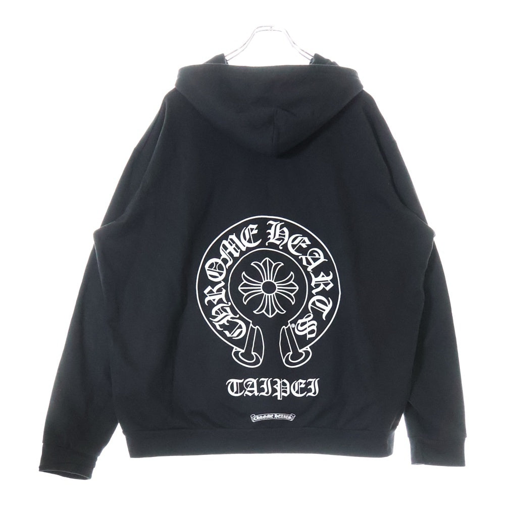 CHROME HEARTS(クロムハーツ) SWTSHRT HD ZIP LTD ジップパーカー 台湾限定 バックホースシュージップアップパーカー フーディ ブラック