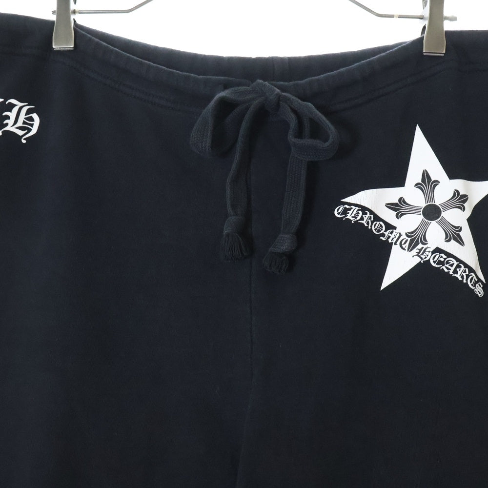 CHROME HEARTS(クロムハーツ) STAR SWEAT PANTS スターロゴプリント スウェットパンツ ブラック