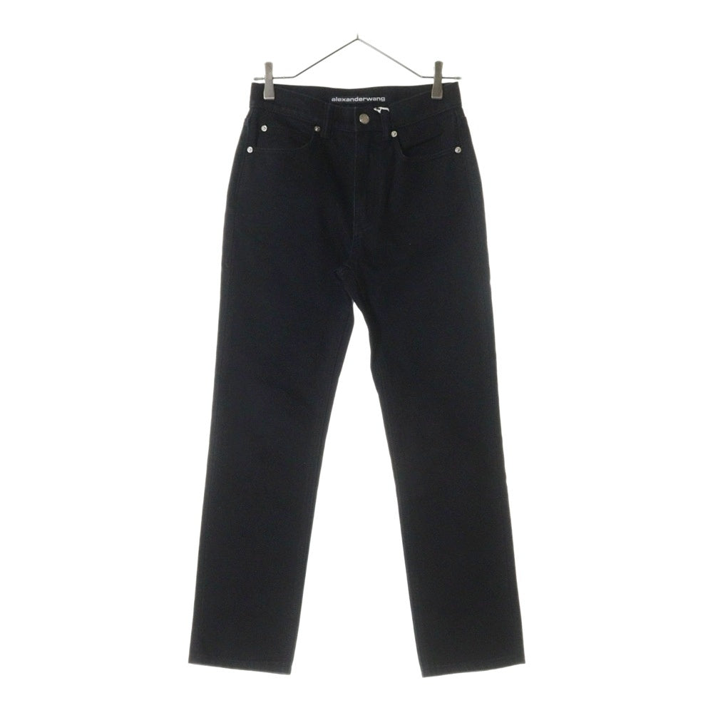 ALEXANDER WANG(アレキサンダーワン) 5ポケット ボタンフライ スキニー デニムパンツ ブラック レディース 4DC4234179