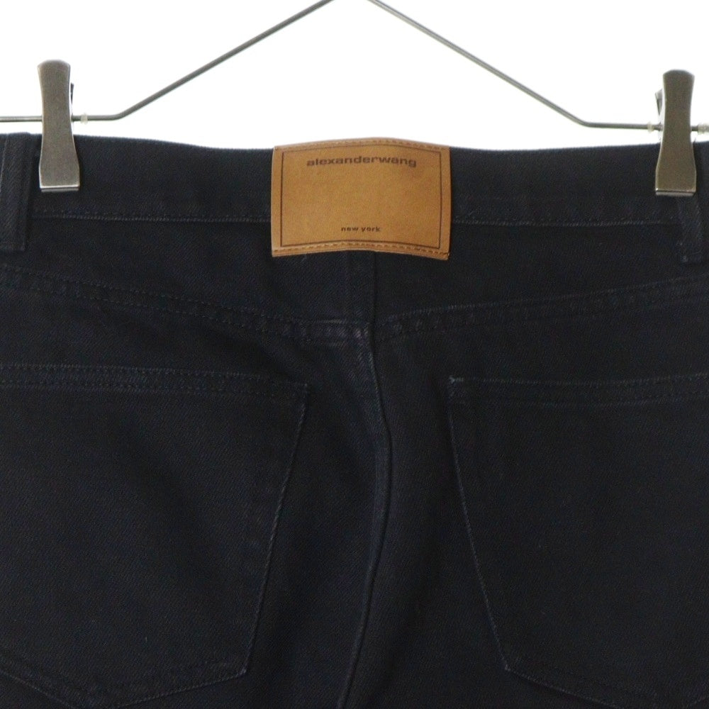 ALEXANDER WANG(アレキサンダーワン) 5ポケット ボタンフライ スキニー デニムパンツ ブラック レディース 4DC4234179