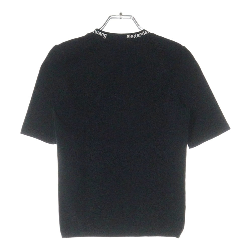 ALEXANDER WANG(アレキサンダーワン) ネックロゴ ショートレングスTシャツ 半袖Tシャツ ブラック レディース