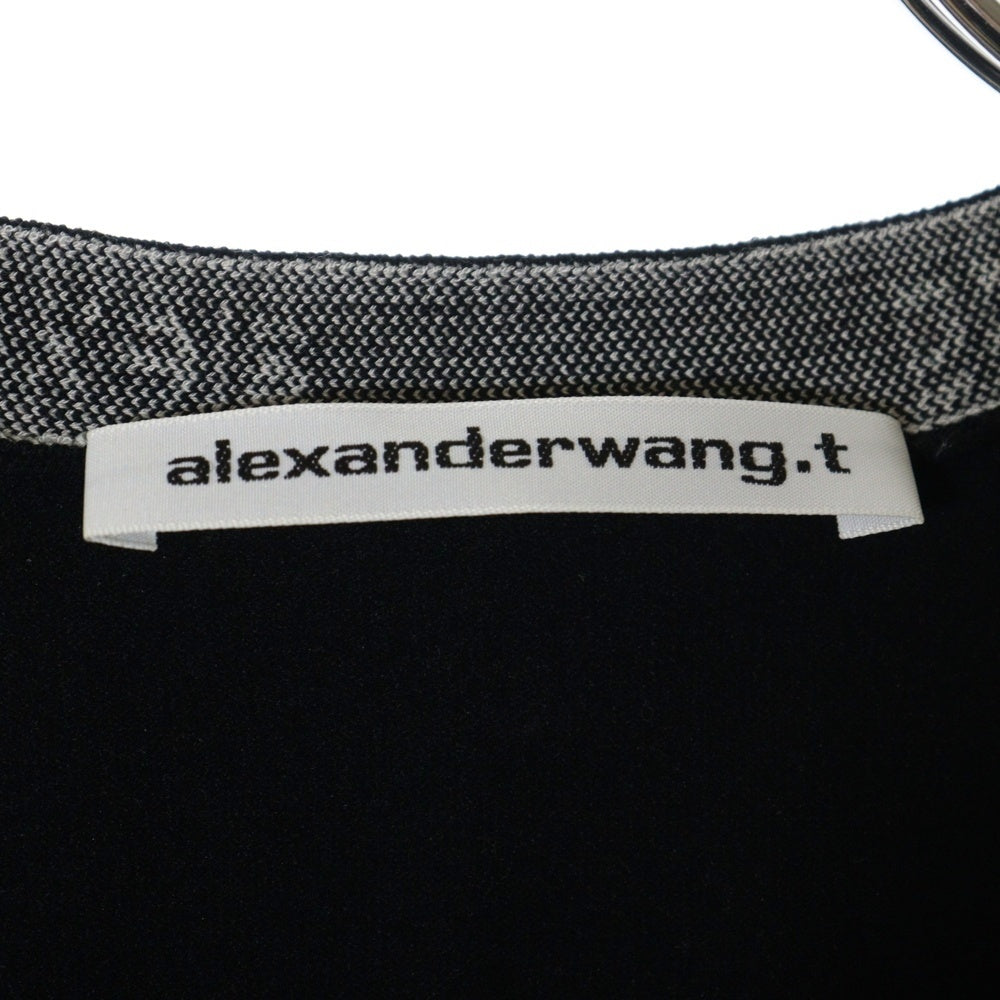 ALEXANDER WANG(アレキサンダーワン) ネックロゴ ショートレングスTシャツ 半袖Tシャツ ブラック レディース