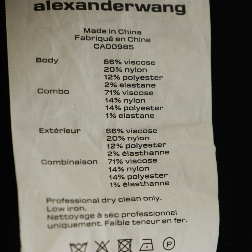 ALEXANDER WANG(アレキサンダーワン) ネックロゴ ショートレングスTシャツ 半袖Tシャツ ブラック レディース