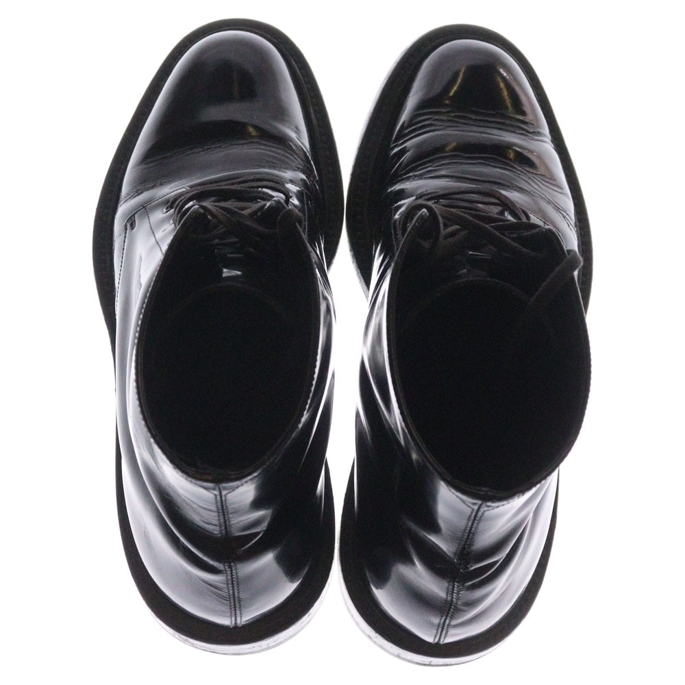 SAINT LAURENT PARIS(サンローランパリ) レースアップ レザーショートブーツ ブラック