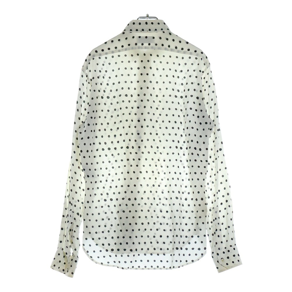 SAINT LAURENT PARIS(サンローランパリ) 16AW ポルカドット レーヨン長袖シャツ ホワイト 467311 Y345Q
