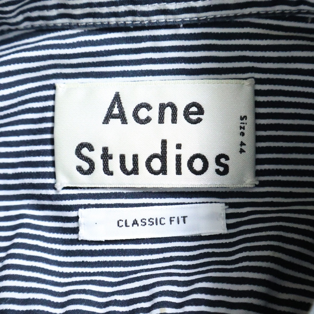Acne Studios(アクネ ストゥディオズ) JEFFREY MULTI マルチストライプ ロングスリーブ 長袖シャツ ブラック